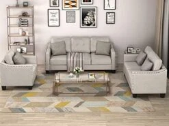Harper & Bright Designs 3-Piece Living Room Storage Sofa Set With 3-Seat Couch, Loveseat And Single Armchair, Silver Nailhead Trim/Hidden Storage Space Under Seat/Classical Wooden Legs/Beige Fabric 23 Harper & Bright Designs 3-Piece Living Room Storage Sofa Set With 3-Seat Couch, Loveseat And Single Armchair, Silver Nailhead Trim/Hidden Storage Space Under Seat/Classical Wooden Legs/Beige Fabric -Amazon Store 51aKxVb0O0L. AC