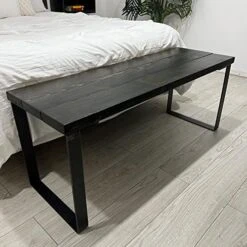 Barn Walls End Of Bed Bench With Metal Legs, Accent Bench, Entryway Bench, Ottoman Bench, Living Room Bench, Dining Bench, Kitchen Bench, Table Bench. Blue Powderwash. Fits California King. -Amazon Store 51aSHJoX9wL. AC