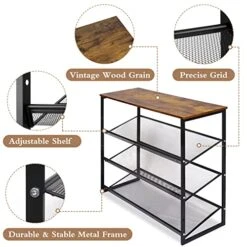 Garden 4 You 4-Tiers Shoe Storage Freestanding Organizer Modern 25.2 In Tilting Adjustable Shoe Rack, Stable, Durable For High Heels, Entryways, Hallways, Closets, Dormitory Rooms, Industrial, Brown 15 Garden 4 You 4-Tiers Shoe Storage Freestanding Organizer Modern 25.2 In Tilting Adjustable Shoe Rack, Stable, Durable For High Heels, Entryways, Hallways, Closets, Dormitory Rooms, Industrial, Brown -Amazon Store 51aTKSHgfUL