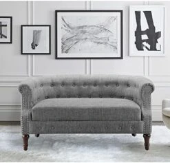 Rosevera Chancy Reading Small Armchair Arm Living Set Accent Club Room Barrel Chairs Bedroom Loveseat, Standard, Blue Sofa -Amazon Store 51aVEEBDGzL. AC