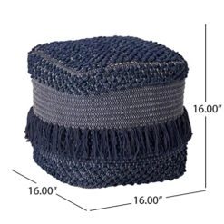 Christopher Knight Home Madrid Pouf, Navy Blue -Amazon Store 51b4VRa4zOL