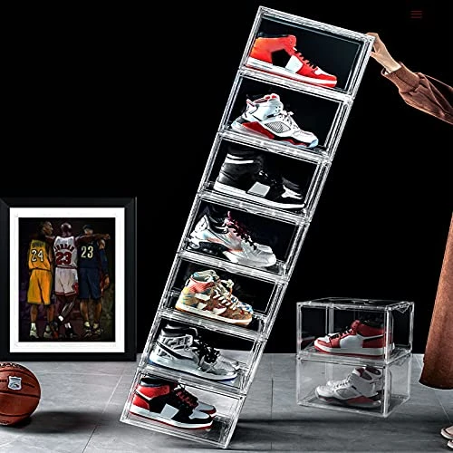 STAHMFOVER 9-Pack Clear Shoe Boxes Stackable Plastic Sneaker Box Container, Magnetic Side Open Shoe Organizer And Shoes Storage Case, Full Transparent To Display Sneakers 7 STAHMFOVER 9-Pack Clear Shoe Boxes Stackable Plastic Sneaker Box Container, Magnetic Side Open Shoe Organizer And Shoes Storage Case, Full Transparent To Display Sneakers - Image 5