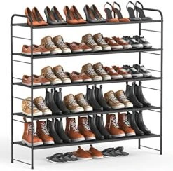 Coonoor 2-Tier Long Shoe Rack Storage For Wide Shoe Shelf Organizer,Black 31 Coonoor 2-Tier Long Shoe Rack Storage For Wide Shoe Shelf Organizer,Black -Amazon Store 51bAEfHLU6L. AC