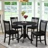 East West Furniture DLNO5-BLK-W Dining Table Set -Amazon Store 51bE7mXNoWL