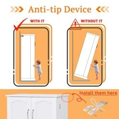 Furnaza LED Kitchen Pantry Cabinets - 50 Inch Free Standing Food Cabinet,Pantry Buffet Cupboards For Storage With Doors And Shelves Adjustable For Small Space In Dinning Room, Living Room, In White -Amazon Store 51bEGTrSNFL