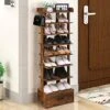 Usikey Large Vertical Shoe Rack, 8 Tiers Wooden Shoes Racks With Bottom Drawer, Top Storage & 2 Hooks, Double Shoes Storage, Modern Shoe Rack Organizer, Shoe Tower For Entryway, Hallway, Rustic Brown 1 Usikey Large Vertical Shoe Rack, 8 Tiers Wooden Shoes Racks With Bottom Drawer, Top Storage & 2 Hooks, Double Shoes Storage, Modern Shoe Rack Organizer, Shoe Tower For Entryway, Hallway, Rustic Brown -Amazon Store 51bFevsubBL