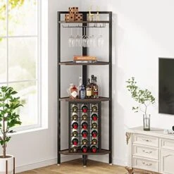 Tribesigns Corner Wine Rack With Glass Holder And Storage Shelves,4 Tier Corner Bar Freestanding Floor Wine Rack, Industrial Corner Shelf For Living Room, Dining Room,Kitchen 13 Tribesigns Corner Wine Rack With Glass Holder And Storage Shelves,4 Tier Corner Bar Freestanding Floor Wine Rack, Industrial Corner Shelf For Living Room, Dining Room,Kitchen -Amazon Store 51bN1ym9WML. AC
