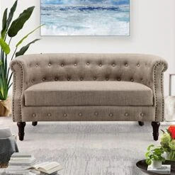 Rosevera Chancy Reading Small Armchair Arm Living Set Accent Club Room Barrel Chairs Bedroom Loveseat, Standard, Blue Sofa -Amazon Store 51bdSFHFsxL. AC