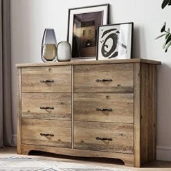 LINSY HOME 6 Drawer Dresser, Black Dresser For Bedroom, Modern Double Dresser Organizer, Black Wood Dresser Chest Of Drawers For Baby,Kids Bedroom -Amazon Store 51bgrLaJojL. AC