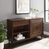 Walker Edison Mid-Century Modern Wood Kitchen Buffet Sideboard-Entryway Serving Storage Cabinet Doors-Dining Room Console, 52 Inch, Dark Walnut -Amazon Store 51bmI0PuBkL