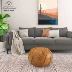 Moderner Faux Leather Pouf Unstuffed Ottoman Moroccan Footstool, Floor Footrest Cushion, Storage Solution - Natural Brown Color (Cognac, 23x11) 17 Moderner Faux Leather Pouf Unstuffed Ottoman Moroccan Footstool, Floor Footrest Cushion, Storage Solution - Natural Brown Color (Cognac, 23x11) -Amazon Store 51bxyX03MZL