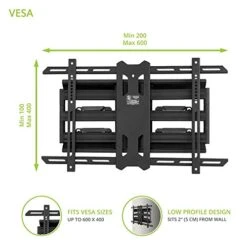 Kanto Full Motion Flat Panel TV Mount, Black (PX600) -Amazon Store 51c15N3wJML