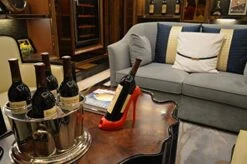 Fantasee High Heel Wine Bottle Holder Countertop Storage Stand For Wedding Party Home Decor (Red High Heel) -Amazon Store 51c2rZoMASL