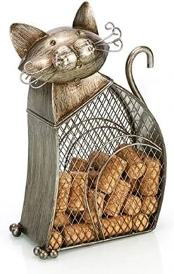 Yawill Cat Wine Cork Holder, 11.25" H Metal Adorable Cat Decorative Cork Holder And Cork Storage, Unique Gift For Cat Lovers And Wine Lovers, Holds About 50 Wine Corks 16 Yawill Cat Wine Cork Holder, 11.25" H Metal Adorable Cat Decorative Cork Holder And Cork Storage, Unique Gift For Cat Lovers And Wine Lovers, Holds About 50 Wine Corks -Amazon Store 51c8BYXCGlL. AC