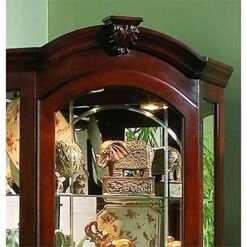 Beaumont Lane Corner Curio Cabinet In Medallion Cherry -Amazon Store 51cAEpjhH3L