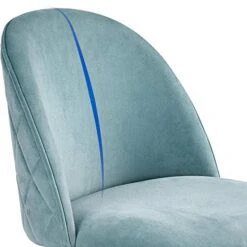 Yaheetech Dining Chairs Velvet Chairs Living Room Chairs Modern Style Upholstered Chairs With Backrest Wooden Style Metal Legs For Leisure, Restaurant, Cafe, Makeup, Set Of 2, Aqua -Amazon Store 51cB71Z0DuL