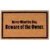 Beware Of Owner Coir Doormat - 18 X 30 Inch - Funny Door Mat - Standard Welcome Mat With Black Border And Natural Fade - Vinyl Backed - Indoor Outdoor - Front Door Entryway Mats 1 Beware Of Owner Coir Doormat - 18 X 30 Inch - Funny Door Mat - Standard Welcome Mat With Black Border And Natural Fade - Vinyl Backed - Indoor Outdoor - Front Door Entryway Mats -Amazon Store 51cNrXdXJCL