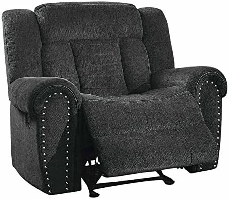 Homelegance Nutmeg Upholstered Double Reclining Loveseat With Console, Charcoal Gray 9 Homelegance Nutmeg Upholstered Double Reclining Loveseat With Console, Charcoal Gray - Image 7