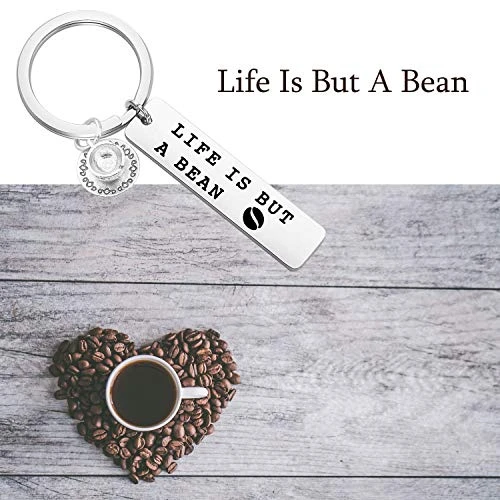 Lywjyb Birdgot Coffee Lovers Gifts Life Is But A Bean Keychain Gift For Best Friends BFF Gift 8 Lywjyb Birdgot Coffee Lovers Gifts Life Is But A Bean Keychain Gift For Best Friends BFF Gift - Image 6