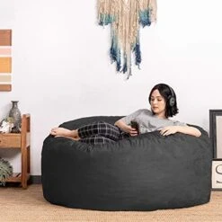 Jaxx 5 Foot Saxx Bean Bag Chair For Adults - Luxe Faux Fur, Silver Fox 21 Jaxx 5 Foot Saxx Bean Bag Chair For Adults - Luxe Faux Fur, Silver Fox -Amazon Store 51cfHyiu1WL. AC