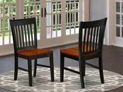 East West Furniture Dinner ANT-BLK-TP Wooden Dining Table With Cherry Round Tabletop And 36 X 29.5-Black Finish, 36-Inch & NFC-BCH-W Dining Chairs, Set Of 2 20 East West Furniture Dinner ANT-BLK-TP Wooden Dining Table With Cherry Round Tabletop And 36 X 29.5-Black Finish, 36-Inch & NFC-BCH-W Dining Chairs, Set Of 2 -Amazon Store 51ckV3GGzJL