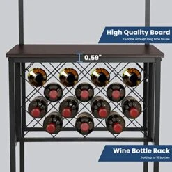 Aomedeelf Wine Rack Table, FreeStanding Wine Bar Rack, Modern Wine Bar Cabinet With Storage, Bar Cabinet With Glass Bottle Holder, Floor Liquor Wine Cabinet Storage For Home Kitchen Dining Room -Amazon Store 51cm1y9eCIL