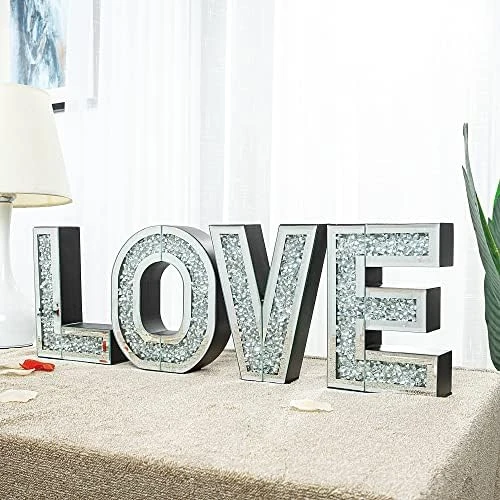 SHYFOY Home Letter For Wall Decor, Mirrored Crushed Diamond Living Room Letter Wall Decor, Large 3D Wall Art Sign Home Decorations For Living Room 8 SHYFOY Home Letter For Wall Decor, Mirrored Crushed Diamond Living Room Letter Wall Decor, Large 3D Wall Art Sign Home Decorations For Living Room - Image 6