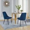 Amazon Brand – Rivet Modern High-Back Padded Dining Chair, Set Of 2, 19.5"D, Blue 2 Amazon Brand – Rivet Modern High-Back Padded Dining Chair, Set Of 2, 19.5"D, Blue -Amazon Store 51cqQshFBBL