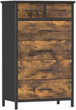 IKNEO 7 Drawer Tall Dresser, Industrial Wood Storage Dresser Clothes Organizer, Sturdy Steel Frame, Storage Dresser For Bedroom 18 IKNEO 7 Drawer Tall Dresser, Industrial Wood Storage Dresser Clothes Organizer, Sturdy Steel Frame, Storage Dresser For Bedroom -Amazon Store 51cu9nco2L. AC