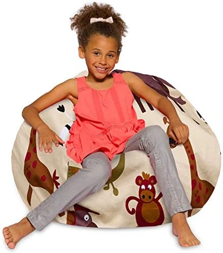 Posh Beanbags Bean Bag Chair, Large-38in, Solid Orange 11 Posh Beanbags Bean Bag Chair, Large-38in, Solid Orange - Image 9