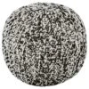 Signature Design By Ashley Latricia Round Knitted Pouf Ottoman, 17 X 17 Inches, Black & White -Amazon Store 51dRBBe7MnL