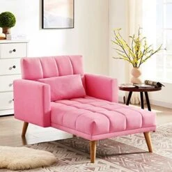 AWQM Convertible Chair Bed Sleeper,3-in-1 Futon Sofa Bed Chair With Adjustable Backrest,Tufted Velvet Chaise Lounge Sofa Bed Couch, Sleeper Chair Recliner Sofa Chair For Small Space,Red -Amazon Store 51dTTUc9qJL. AC