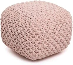 BIRDROCK HOME Square Pouf Footstool Ottoman - Grey - Knit Bean Bag Floor Chair - Cotton Braided Cord - Great For The Living Room, Bedroom And Kids Room - Small Furniture -Amazon Store 51dfA4s0DCL. AC