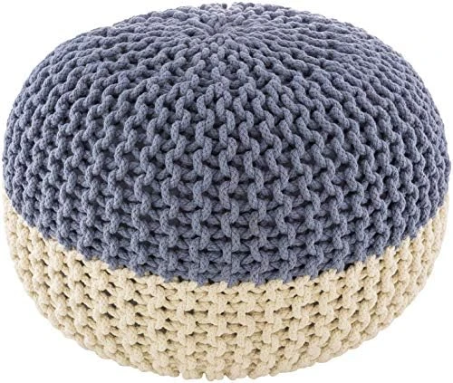 Artistic Weavers McIntosh Cotton Knitted Round Pouf 14"H X 20"W X 20"D,Saffron 9 Artistic Weavers McIntosh Cotton Knitted Round Pouf 14"H X 20"W X 20"D,Saffron - Image 7
