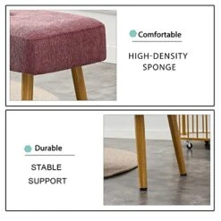 Linen Fabric Upholstered Bench With Gold Metal Legs,Shoe Changing Bench Sofa Bench Dining Chair For Bedroom Fitting Room,Store,Dining Room And Living Room (Pink) 16 Linen Fabric Upholstered Bench With Gold Metal Legs,Shoe Changing Bench Sofa Bench Dining Chair For Bedroom Fitting Room,Store,Dining Room And Living Room (Pink) -Amazon Store 51doirMl9mL