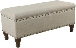 Homepop Home Decor | Upholstered Bench With Nailhead Trim | Large Ottoman With Storage For Living Room & Bedroom | Decorative Home Furniture, Tan Linen 21 Homepop Home Decor | Upholstered Bench With Nailhead Trim | Large Ottoman With Storage For Living Room & Bedroom | Decorative Home Furniture, Tan Linen -Amazon Store 51e90XEpHL. AC