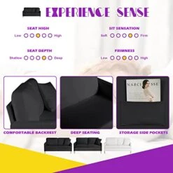 TYBOATLE Faux Leather Loveseat Sofa Couches W/ 2 USB Charging Ports And Throw Pillow, 66" W Mid Century Modern Love Seats Sofas For Small Spaces, Living Room, Apartment, Bedroom, Office (Black) 13 TYBOATLE Faux Leather Loveseat Sofa Couches W/ 2 USB Charging Ports And Throw Pillow, 66" W Mid Century Modern Love Seats Sofas For Small Spaces, Living Room, Apartment, Bedroom, Office (Black) -Amazon Store 51eL9GRqQGL