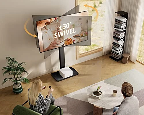 FITUEYES Swivel Floor TV Stand For 32 To 70 Inch TVs Tall Universal TV Stand Mount With Sturdy Wood Base, Space Saving For Corner Bedroom… 4 FITUEYES Swivel Floor TV Stand For 32 To 70 Inch TVs Tall Universal TV Stand Mount With Sturdy Wood Base, Space Saving For Corner Bedroom… - Image 2