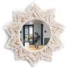 TENEWEE Boho Wall Decor Mirror Macrame Circle Hanging Mirror For Bedroom Living Room Apartment Entryway Home Decor -Amazon Store 51em5LtJUJL