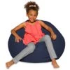 Big Comfy Bean Bag Chair: Posh Large Beanbag Chairs With Removable Cover For Kids, Teens And Adults - Polyester Cloth Puff Sack Lounger Furniture For All Ages - 27 Inch - Solid Navy Blue -Amazon Store 51emdFGWB8L