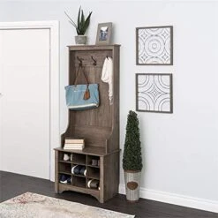 Pemberly Row 27" Hall Tree With 9 Cubbies In Drifted Gray -Amazon Store 51esjdxPttL
