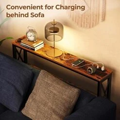 Rolanstar Sofa Table With Charging Station, 3 Tier Narrow Console Table With Storage Shelf And Power Outlet, 47” Entryway Table Metal Frame Behind Sofa Couch Hallway Entrance For Living Room 12 Rolanstar Sofa Table With Charging Station, 3 Tier Narrow Console Table With Storage Shelf And Power Outlet, 47” Entryway Table Metal Frame Behind Sofa Couch Hallway Entrance For Living Room -Amazon Store 51evXeyFWhL