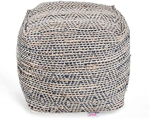 Christopher Knight Home Abella Fabric Pouf, Aqua 7 Christopher Knight Home Abella Fabric Pouf, Aqua - Image 5