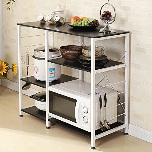 Soges Multi-Layers Kitchen Baker's Rack Utility Microwave Oven Stand Storage Cart Workstation Shelf Coffee Cart, Black 171-BK 5 Soges Multi-Layers Kitchen Baker's Rack Utility Microwave Oven Stand Storage Cart Workstation Shelf Coffee Cart, Black 171-BK - Image 3