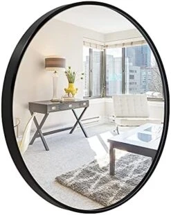 SD SOFT DANCE Round Mounting Mirror Wall Decor - Circle Vanity Mirror With Metal Rose Gold Frame For Contemporary Rooms 24 Inch -Amazon Store 51fIy1Zu2lS. AC