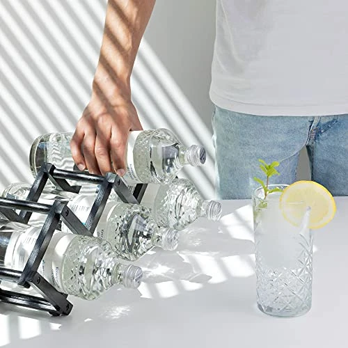 Navaris Bamboo Wine Rack - Foldable Free Standing Wine Rack - Small Wooden Wine Stand For Organizing And Storing Bottles - 5 Slot - Black 6 Navaris Bamboo Wine Rack - Foldable Free Standing Wine Rack - Small Wooden Wine Stand For Organizing And Storing Bottles - 5 Slot - Black - Image 4