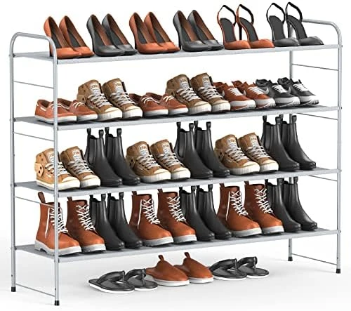 Coonoor 2-Tier Long Shoe Rack Storage For Wide Shoe Shelf Organizer,Black 8 Coonoor 2-Tier Long Shoe Rack Storage For Wide Shoe Shelf Organizer,Black - Image 6