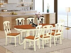 EAST WEST FURNITURE 9 Pc Dining Room Set-Dining Table With 8 Wooden Dining Chairs 29 EAST WEST FURNITURE 9 Pc Dining Room Set-Dining Table With 8 Wooden Dining Chairs -Amazon Store 51fflYkx45L. AC