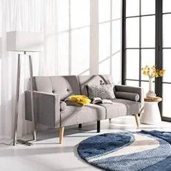 Safavieh Home Murray Modern Dark Grey And Natural Foldable Futon Sofa Bed -Amazon Store 51fu1WAiCZL. AC