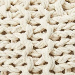 GDFStudio Valentine Hand Knit Fabric Pouf (Ivory) -Amazon Store 51g9nzJhItL